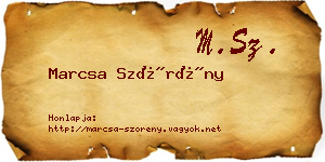 Marcsa Szörény névjegykártya